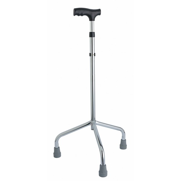 Canne tripode adulte gris chromée HERDEGEN Canne tripode adulte gris chromée HERDEGEN