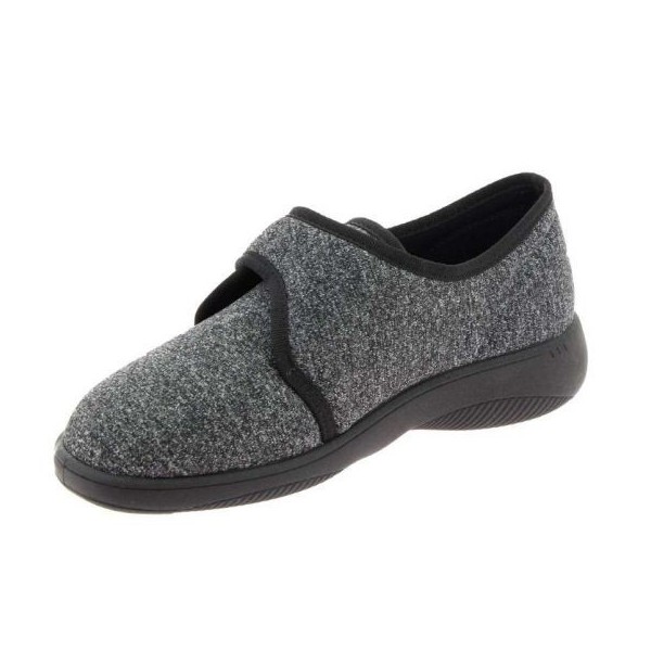 Chaussons orthopédiques Chut Antoine Noir vue de côté PODOWELL Chaussons orthopédiques Chut Antoine Noir vue de côté PODOWELL