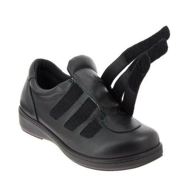 Chaussures pour diabétiques Chut Aquitaine Noir vue de côté PODOWELL Chaussures pour diabétiques Chut Aquitaine Noir vue de côté PODOWELL