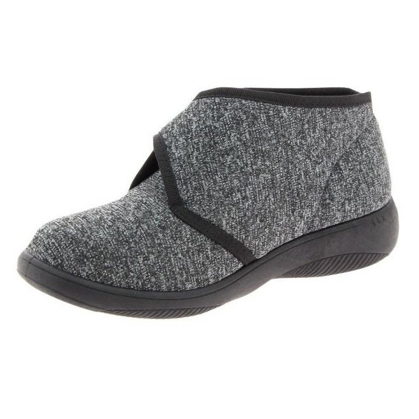 Chaussons orthopédiques Chut Armand Noir vue de côté PODOWELL Chaussons orthopédiques Chut Armand Noir vue de côté PODOWELL