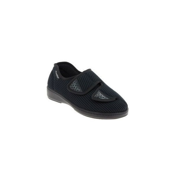 Chaussons orthopédiques Chut Arreau Noir vue de côté PODOWELL Chaussons orthopédiques Chut Arreau Noir vue de côté PODOWELL
