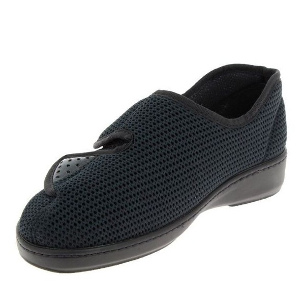 Chaussons orthopédiques Chut Arreau Noir vue de côté PODOWELL Chaussons orthopédiques Chut Arreau Noir vue de côté PODOWELL