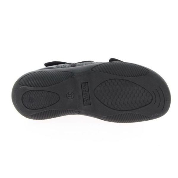 Sandales orthopédiques Chut Atlas Noir vue de dessous PODOWELL Sandales orthopédiques Chut Atlas Noir vue de dessous PODOWELL