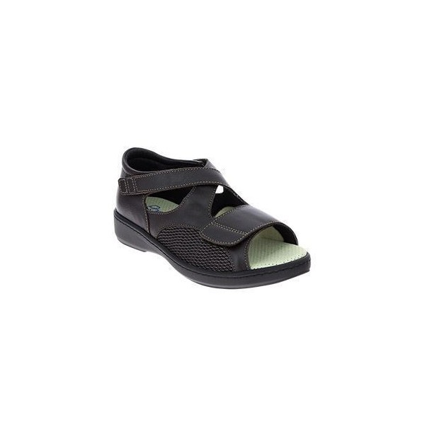 Sandales orthopédiques Chut Awell marron vue de côté PODOWELL Sandales orthopédiques Chut Awell marron vue de côté PODOWELL