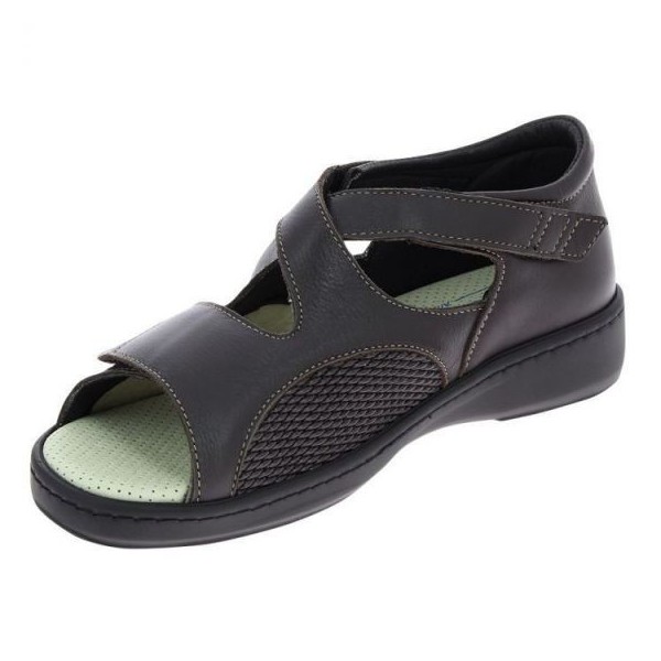 Sandales orthopédiques Chut Awell marron vue de côté PODOWELL Sandales orthopédiques Chut Awell marron vue de côté PODOWELL