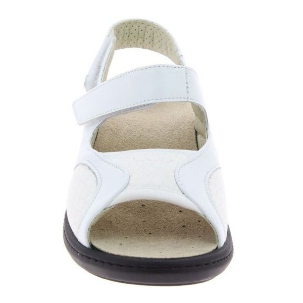 Sandales orthopédiques Chut Delya_HV blanc vue de face PODOWELL Sandales orthopédiques Chut Delya_HV blanc vue de face PODOWELL