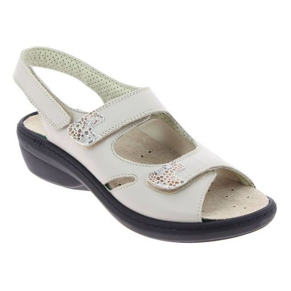 Sandales orthopédiques Chut Dina beige vue de côté PODOWELL Sandales orthopédiques Chut Dina beige vue de côté PODOWELL