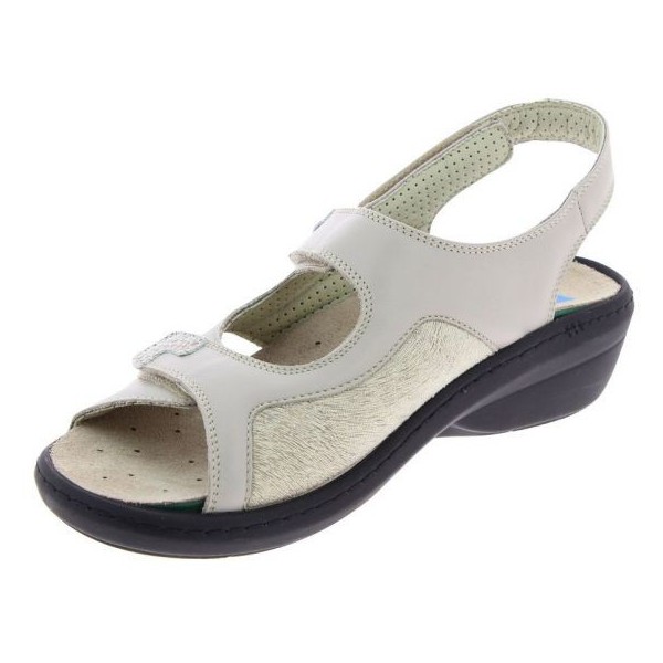 Sandales orthopédiques Chut Dina beige vue de côté PODOWELL Sandales orthopédiques Chut Dina beige vue de côté PODOWELL