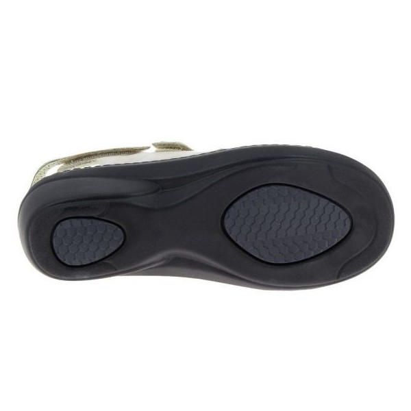 Sandales orthopédiques Chut Dina beige vue de dessous PODOWELL Sandales orthopédiques Chut Dina beige vue de dessous PODOWELL