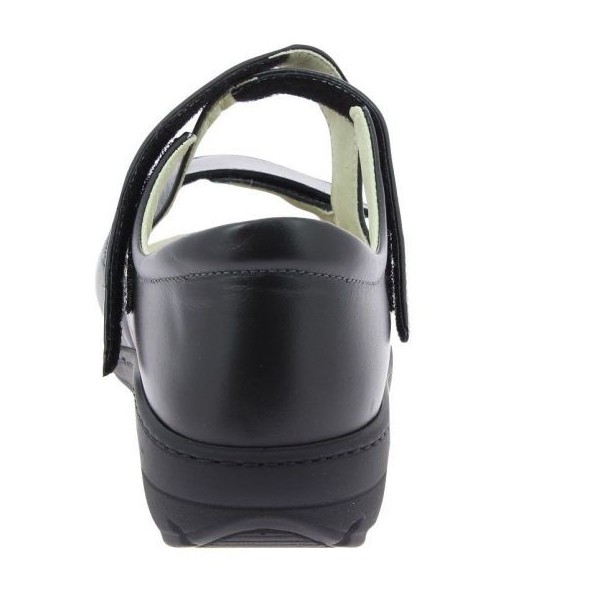 Sandales orthopédiques chut Gema Noir vue de derrière PODOWELL Sandales orthopédiques chut Gema Noir vue de derrière PODOWELL