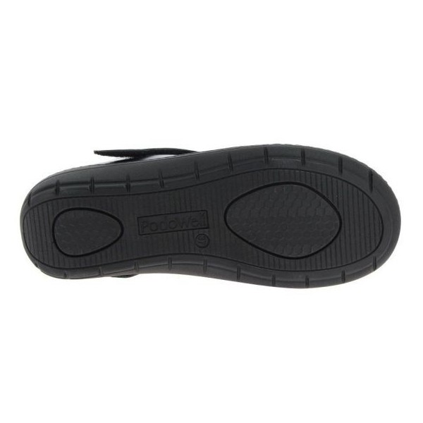 Sandales orthopédiques chut Gema Noir vue de dessous PODOWELL Sandales orthopédiques chut Gema Noir vue de dessous PODOWELL