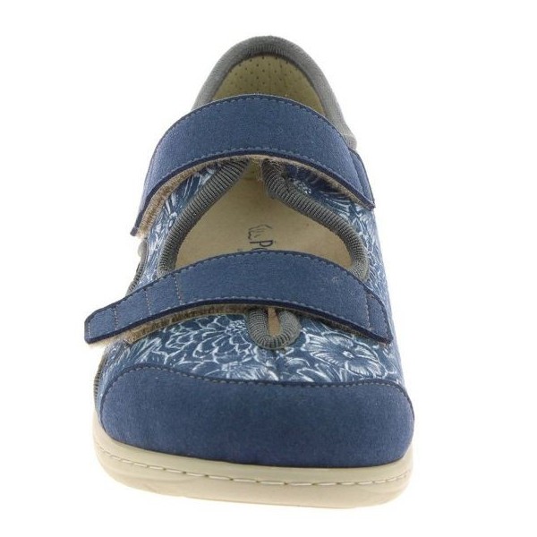 Sandales orthopédiques chut Genny bleu vue de face PODOWELL Sandales orthopédiques chut Genny bleu vue de face PODOWELL