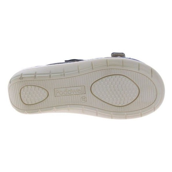 Sandales orthopédiques chut Genny bleu vue de dessous PODOWELL Sandales orthopédiques chut Genny bleu vue de dessous PODOWELL