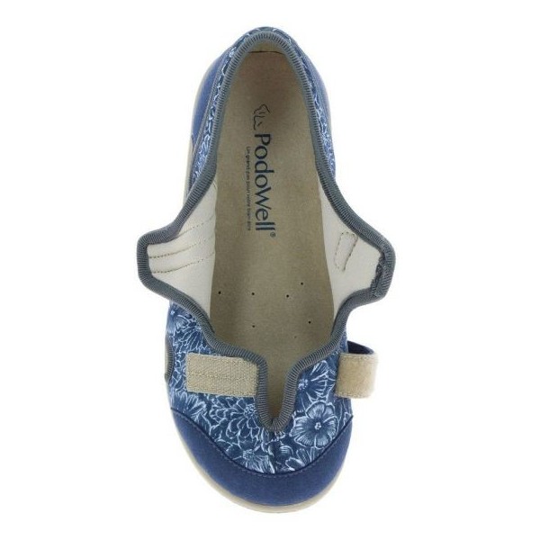 Sandales orthopédiques chut Genny bleu vue du dessus PODOWELL Sandales orthopédiques chut Genny bleu vue du dessus PODOWELL