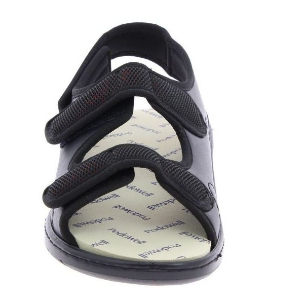 Sandales orthopédiques Chut Horton Noir vue de face PODOWELL Sandales orthopédiques Chut Horton Noir vue de face PODOWELL