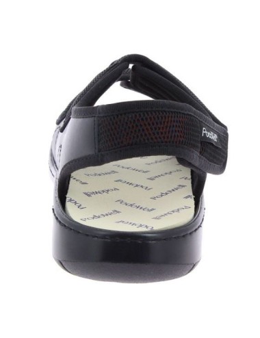 Sandales orthopédiques Chut Horton Noir vue de derrière PODOWELL