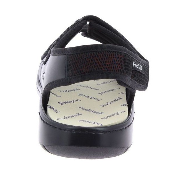 Sandales orthopédiques Chut Horton Noir vue de derrière PODOWELL Sandales orthopédiques Chut Horton Noir vue de derrière PODOWELL