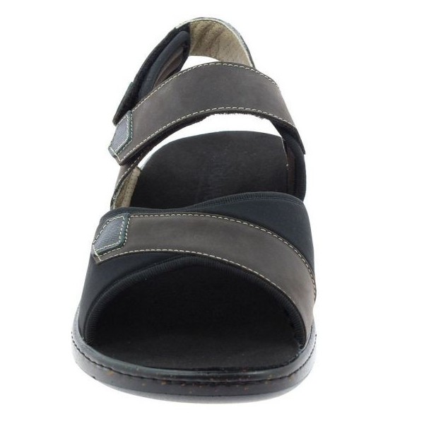 Sandales orthopédiques chut Houston marron vue de face PODOWELL Sandales orthopédiques chut Houston marron vue de face PODOWELL