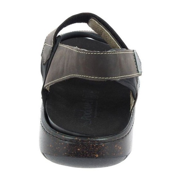 Sandales orthopédiques chut Houston marron vue de derrière PODOWELL Sandales orthopédiques chut Houston marron vue de derrière PODOWELL
