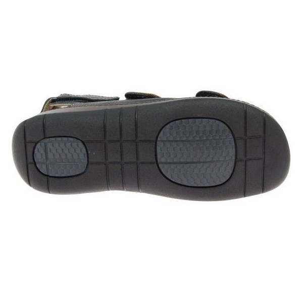 Sandales orthopédiques Chut Howard noir vue de dessous PODOWELL Sandales orthopédiques Chut Howard noir vue de dessous PODOWELL
