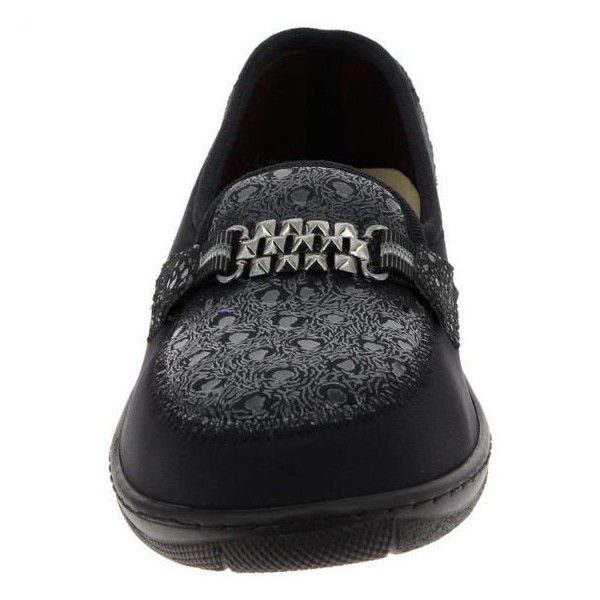 Mocassins orthopédiques Chut Magik noir vue de face PODOWELL Mocassins orthopédiques Chut Magik noir vue de face PODOWELL