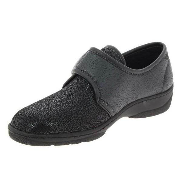 Chaussures orthopédiques Chut Manille Shiny Black vue de côté PODOWELL