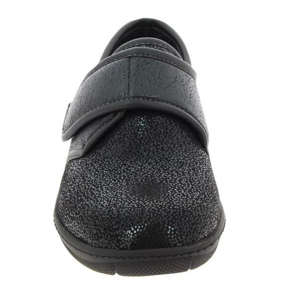 Chaussures orthopédiques Chut Manille Shiny Black vue de face PODOWELL Chaussures orthopédiques Chut Manille Shiny Black vue de face PODOWELL
