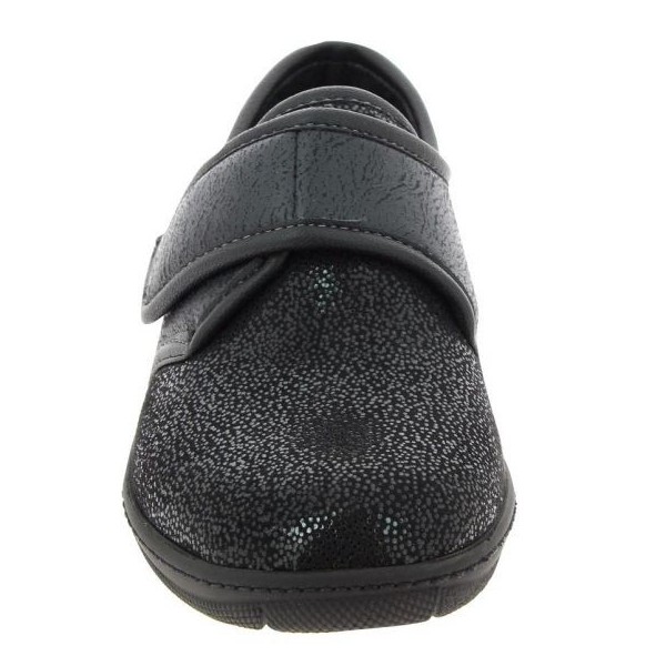 Chaussures orthopédiques Chut Manille Shiny Black vue de face PODOWELL