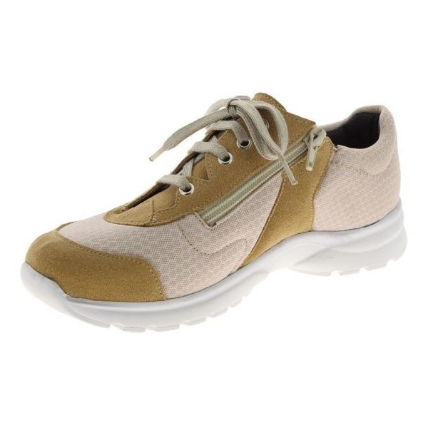 Baskets orthopédiques Chut Marinella beige vue de côté PODOWELL Baskets orthopédiques Chut Marinella beige vue de côté PODOWELL