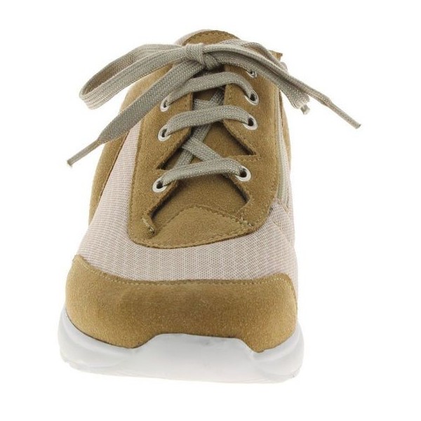 Baskets orthopédiques Chut Marinella beige vue de face PODOWELL Baskets orthopédiques Chut Marinella beige vue de face PODOWELL