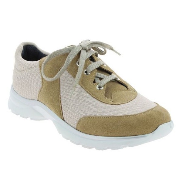 Baskets orthopédiques Chut Marinella beige vue de côté PODOWELL Baskets orthopédiques Chut Marinella beige vue de côté PODOWELL