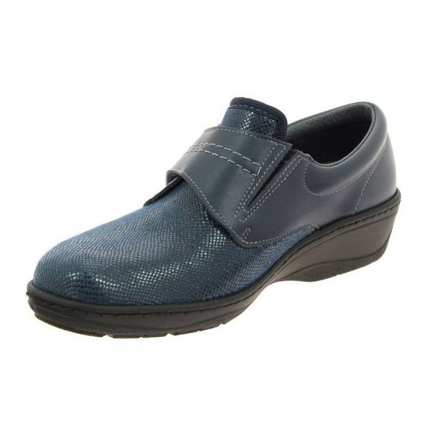 Chaussures orthopédiques Chut Psylvia marine vue de côté PODOWELL Chaussures orthopédiques Chut Psylvia marine vue de côté PODOWELL