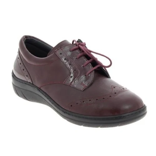 Chaussures orthopédiques Chut Venezia_D bordeaux vue de côté PODOWELL