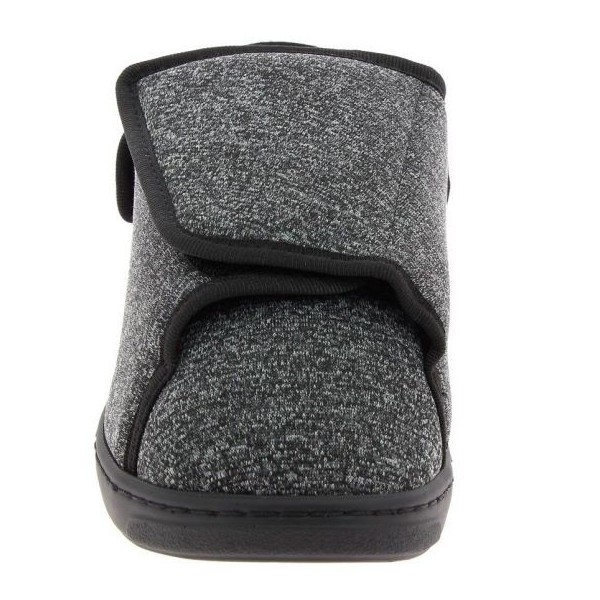 Chaussons orthopédiques chut Xavier noir vue de face PODOWELL Chaussons orthopédiques chut Xavier noir vue de face PODOWELL