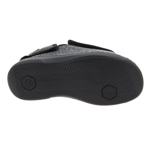 Chaussons orthopédiques chut Xavier noir vue de dessous PODOWELL Chaussons orthopédiques chut Xavier noir vue de dessous PODOWELL