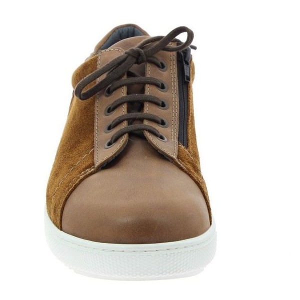 Baskets orthopédiques Chut Yvan camel vue de face PODOWELL Baskets orthopédiques Chut Yvan camel vue de face PODOWELL