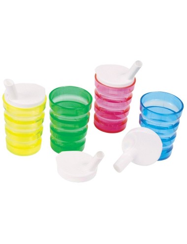 Pack de 4 verres ergo colorés avec bec verseur