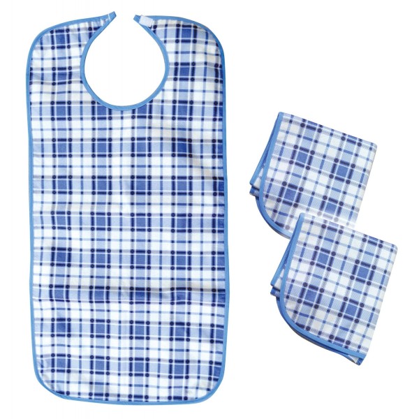 Lot de 3 bavoirs adulte 44 x 90 cm Lot de 3 bavoirs adulte 44 x 90 cm