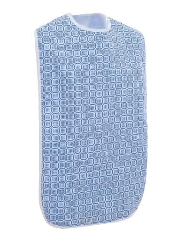 Bavoir imperméable 45 x 90 cm bleu à carreaux
