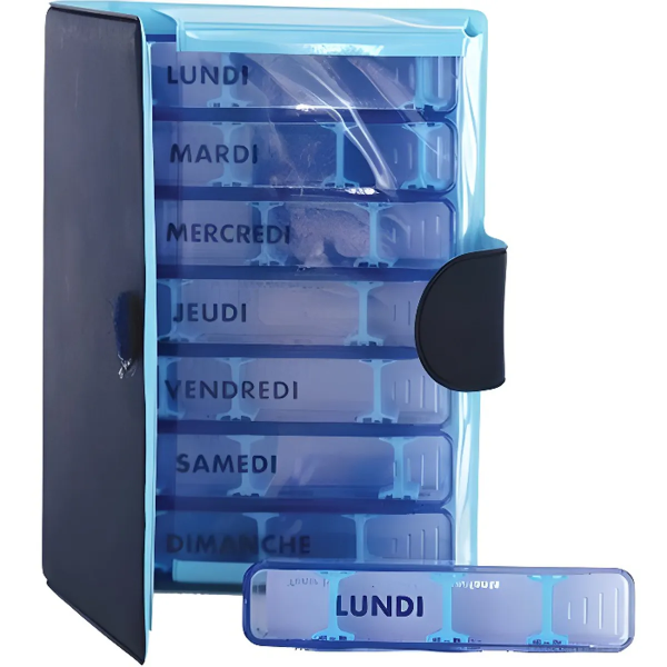 Pilulier medidose Soft touch bleu BIOSYNEX Pilulier medidose Soft touch bleu BIOSYNEX