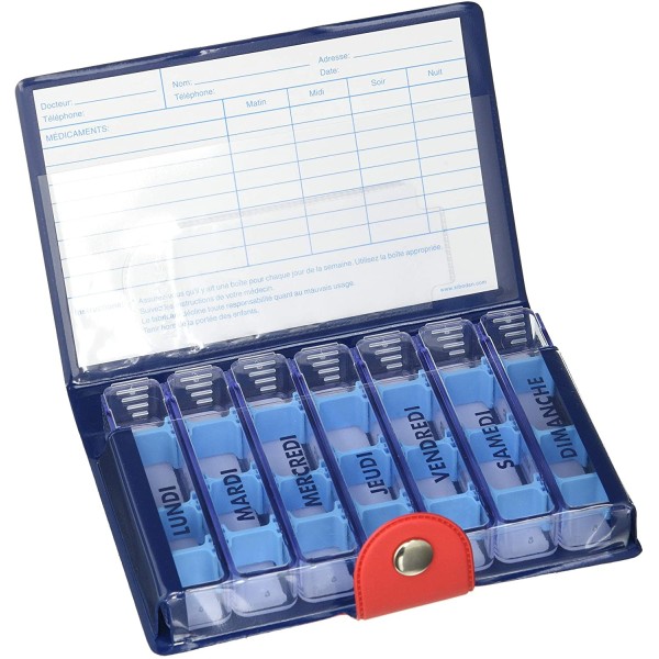 Pilulier medidose Soft touch bleu BIOSYNEX Pilulier medidose Soft touch bleu BIOSYNEX