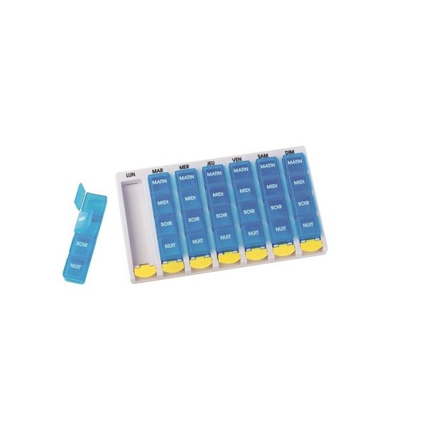 Pilulier hebdomadaire 7 boitiers 4 compartiments PHARMAOUEST Pilulier hebdomadaire 7 boitiers 4 compartiments PHARMAOUEST