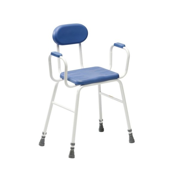 Chaise haute douche/cuisine bleu Chaise haute douche/cuisine bleu