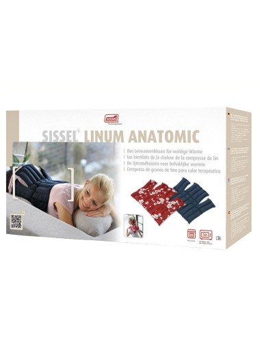 Compresse de lin LINUM ANATOMIC 36x38 cm fleurie ou bleue SISSEL