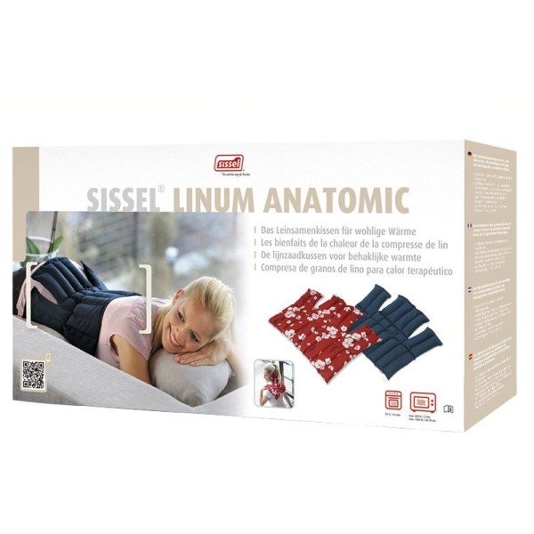 Compresse de lin LINUM ANATOMIC 36x38 cm fleurie ou bleue SISSEL Compresse de lin LINUM ANATOMIC 36x38 cm fleurie ou bleue SISSEL