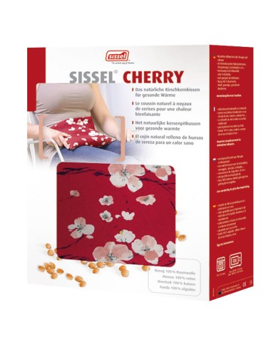 Compresse noyaux de cerises 24x26 cm CHERRY rouge ou fleurie SISSEL