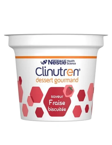 Clinutren dessert gourmand-complément nutritionnel façon fraise biscuitée NESTLE