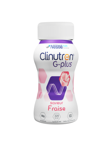 Clinutren boisson G plus sans lactose fraise NESTLE