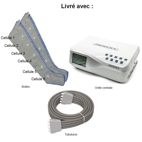 Appareil pressothérapie Premium 6 Winelec + 2 bottes SISSEL