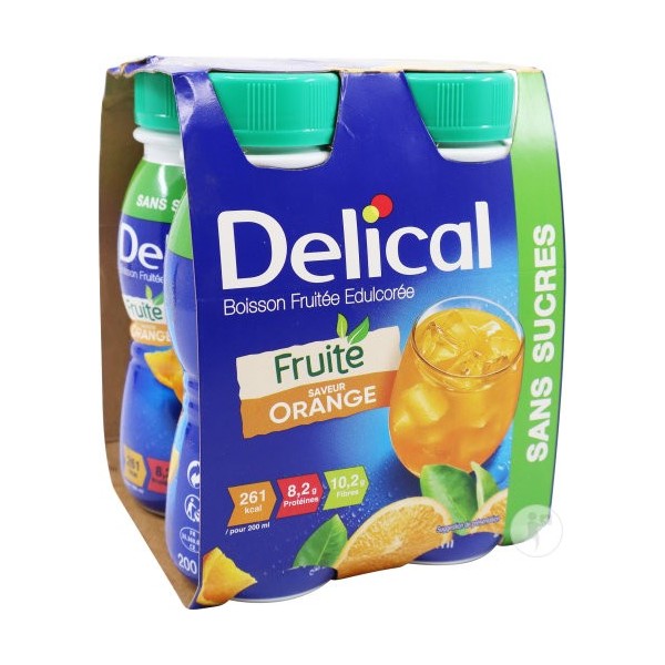 Delical boisson fruitée édulcorée Orange LACTALIS Delical boisson fruitée édulcorée Orange LACTALIS